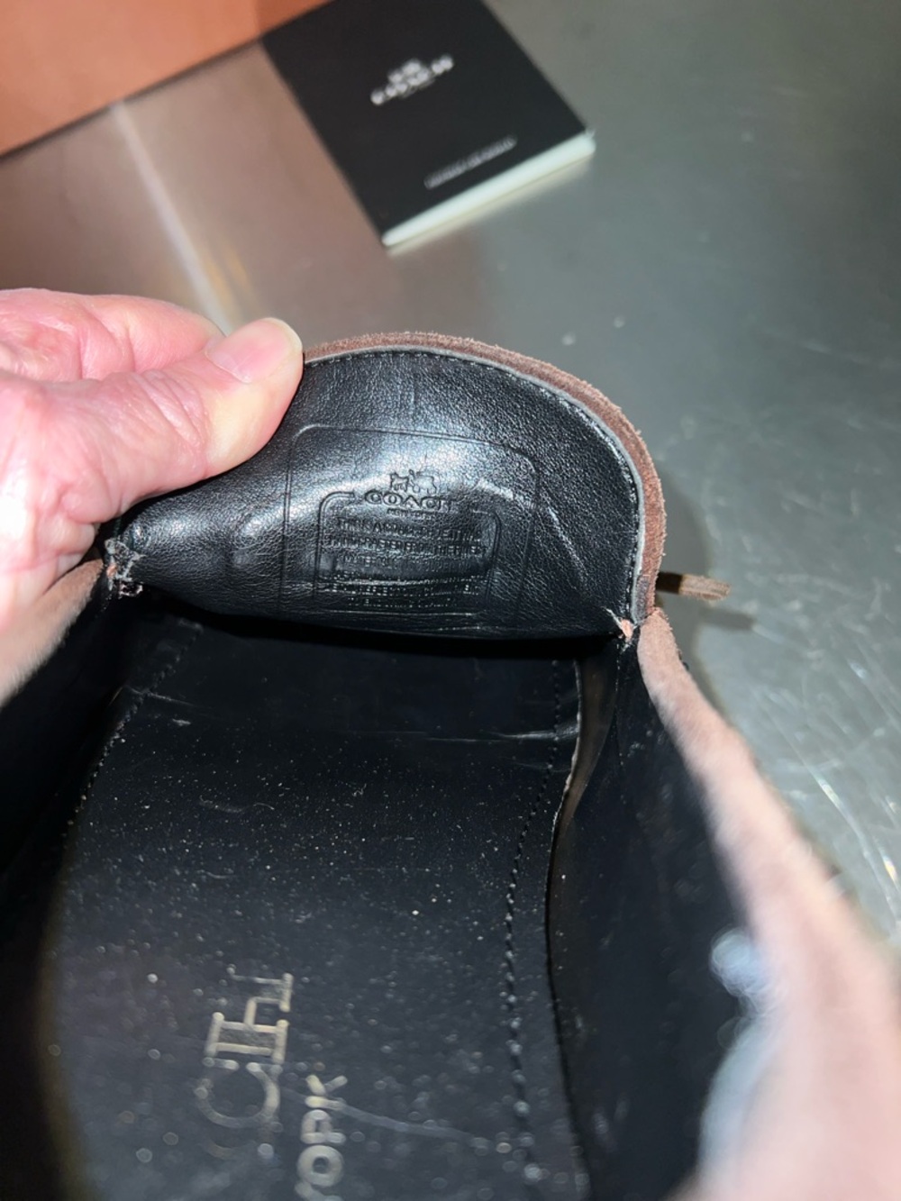 COACH Men's Brown Suede Boat Shoes - Picture 10 of 12